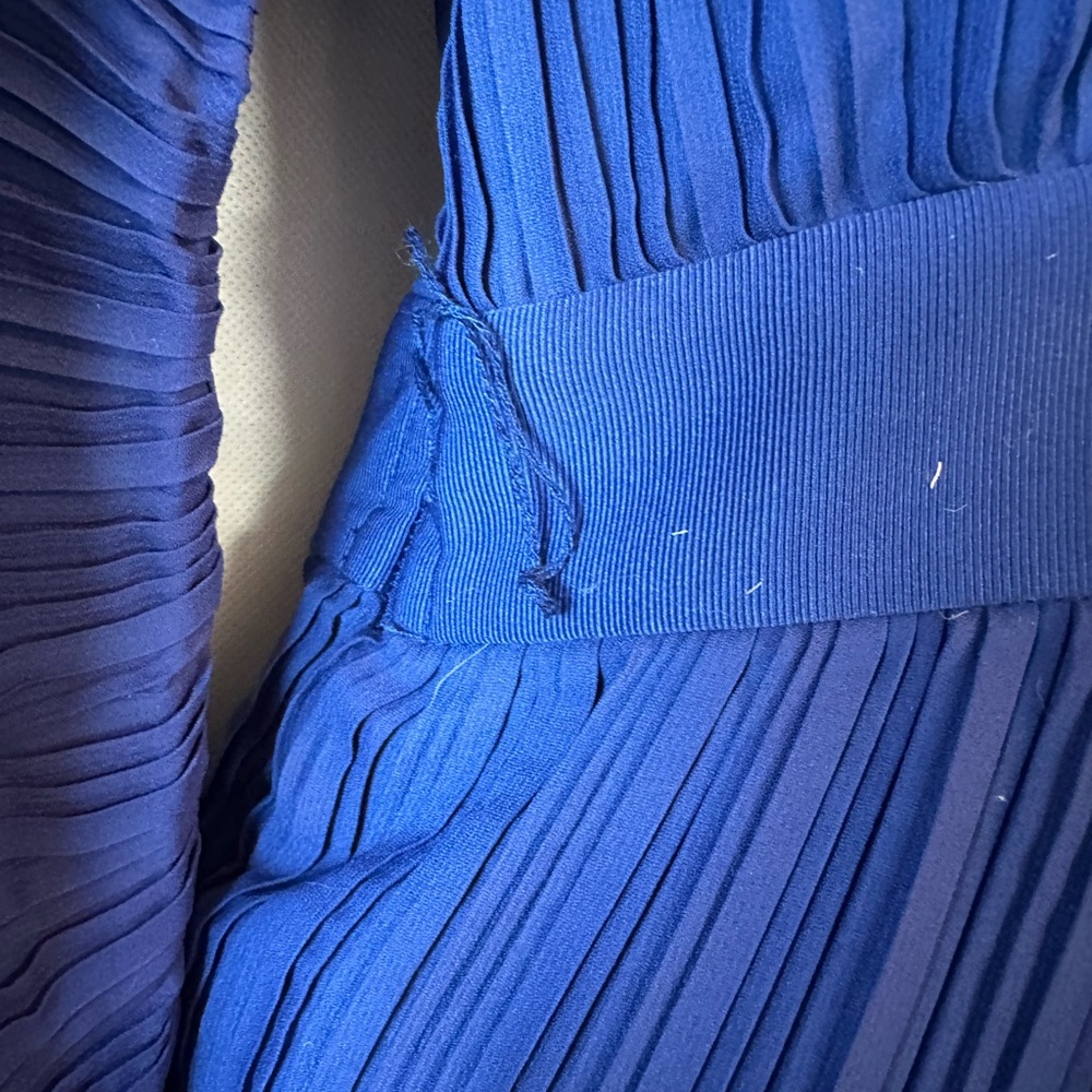 C/MEO COLLECTIVE Decided Cobalt Blue Plisse Pleated Kimono Midi Dress - Picture 8 of 8